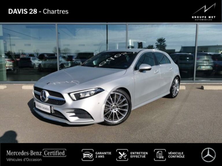 MERCEDES-BENZ-Classe A 180 d 116ch AMG Line 7G-DCT Argent iridium métallisé-FONTENAY SUR EURE-1